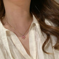 Pink Clover Pendant Necklace [ZGE01UPL]