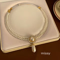 Presleigh Layered Pearl Drop Necklace [VYM4LL61]