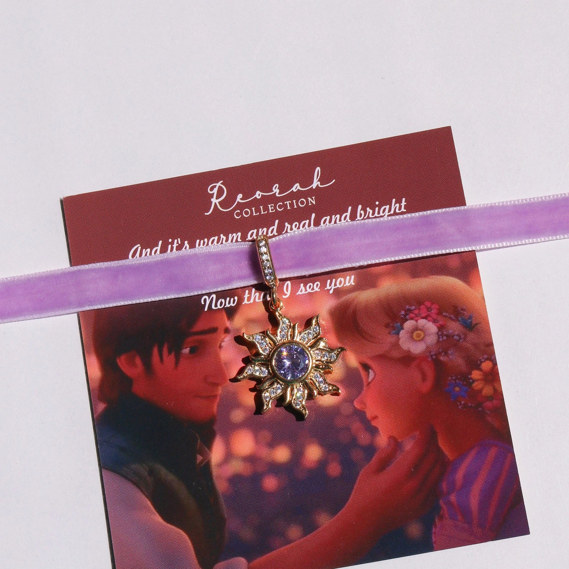 Purple Zircon Star Pendant Necklace [V1H9M1KN]