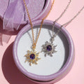 Purple Zircon Star Pendant Necklace [1XBUV460]