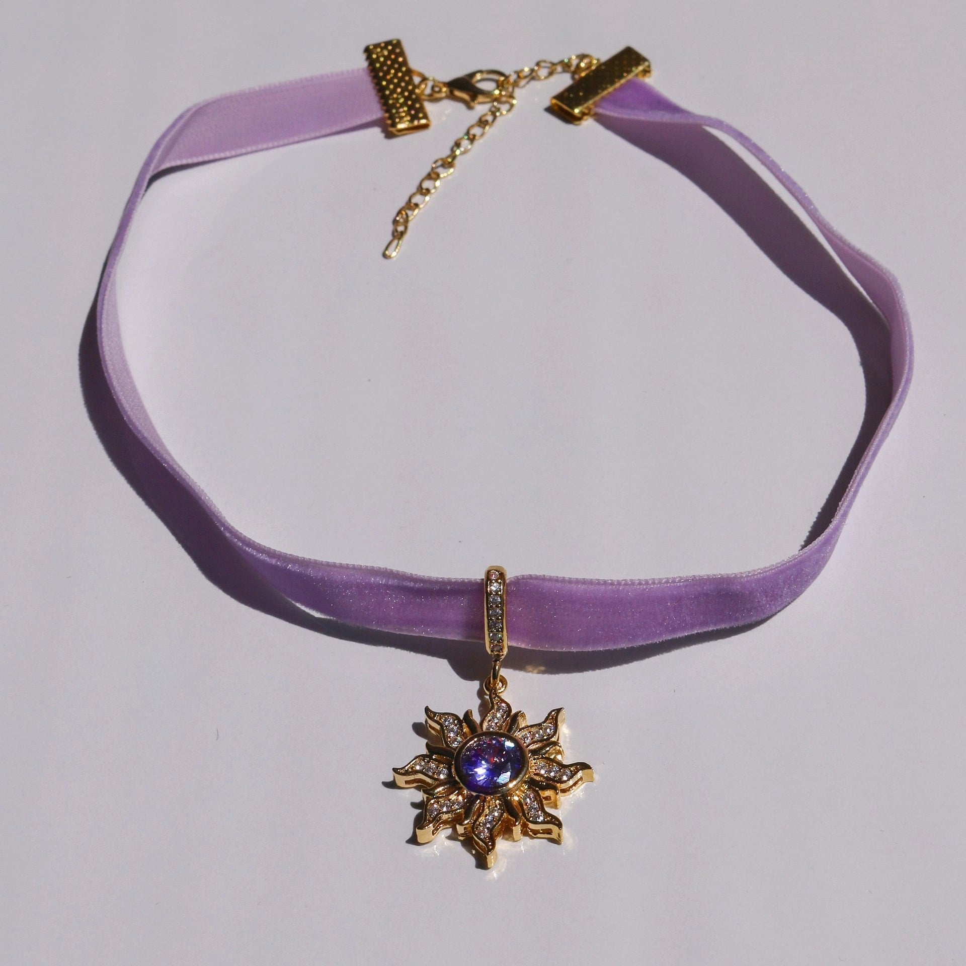 Purple Zircon Star Pendant Necklace [C5UU76VC]