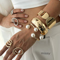 Ramsey Textured Pearl Cuff [ETAXYBH5]