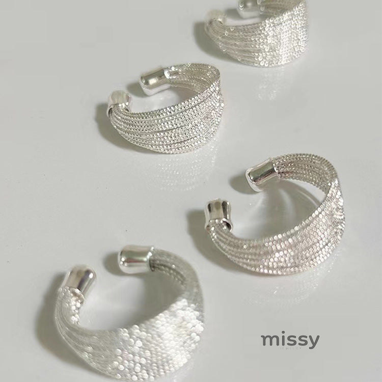 Raven Multi-Line Hoop Earrings [EWHBKIC0]