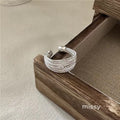 Raven Multi-Line Hoop Earrings [XICL3I21]