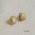 Raylene Geometric Pearl Earrings [RUAUJQOX]