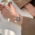 Rectangle Pearl Bracelet Watch [S61PLMAM]