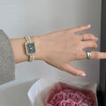 Rectangle Pearl Bracelet Watch [3W6W1KLZ]