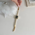 Rectangle Pearl Bracelet Watch [IXGUP6ZF]
