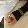 Resin Bangle and Ring Set [KXCGDH9H]