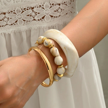 Resin Bangle Bracelet Set [2E2ZNM72]