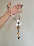 Resin Flower Pendant Long Necklace [EGMJGO2W]