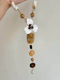 Resin Flower Pendant Long Necklace [BDPA7XD1]