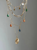 Retro Layered Gemstone Necklace [G2J07PUC]