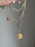 Retro Layered Gemstone Necklace [2ZBQINNS]