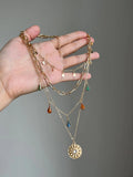 Retro Layered Gemstone Necklace [47VXKOFS]