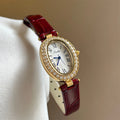 Retro Oval Leather Strap Watch [TTT46C62]