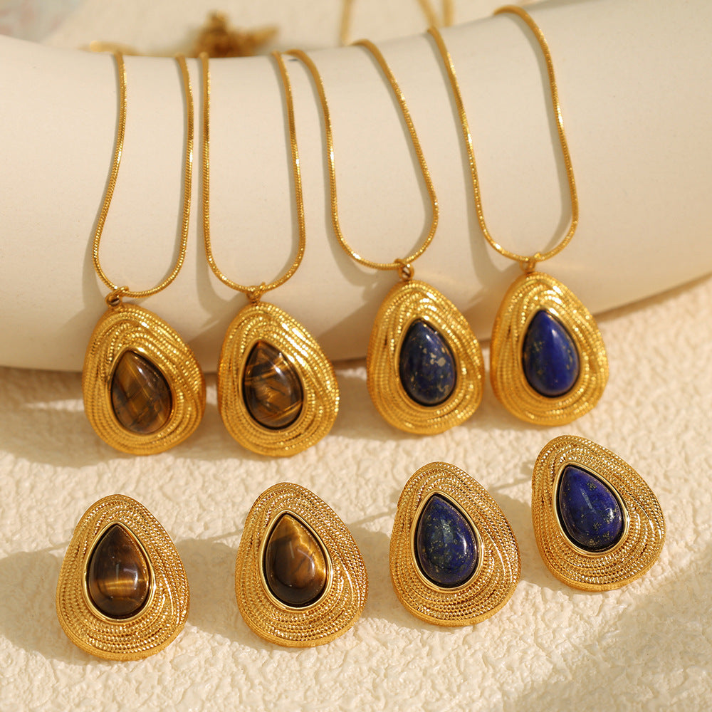 Rhema Gold Tone Stone Set [T3J31KD2]