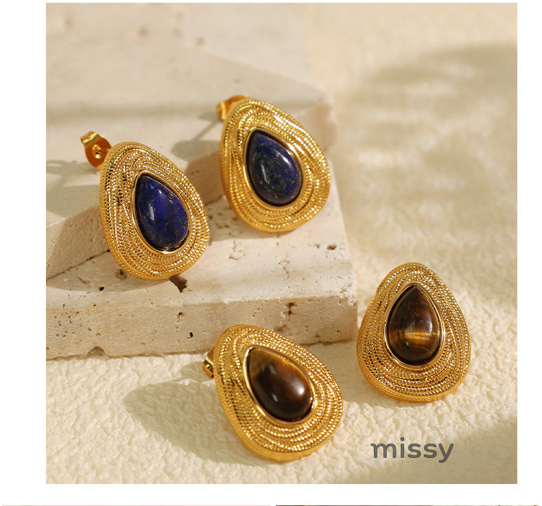 Rhema Gold Tone Stone Set [OZI3EGFQ]