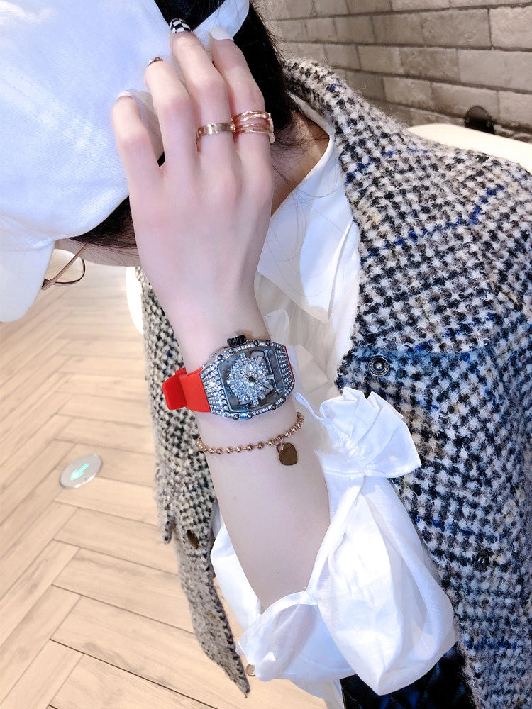 Rhinestone Barrel Watch [JWP8NSVM]