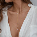Rhinestone Tassel Drop Necklace [X3OG60N9]