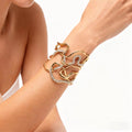 Rhinestone Vine Twisted Bangle Bracelet [335I88RB]