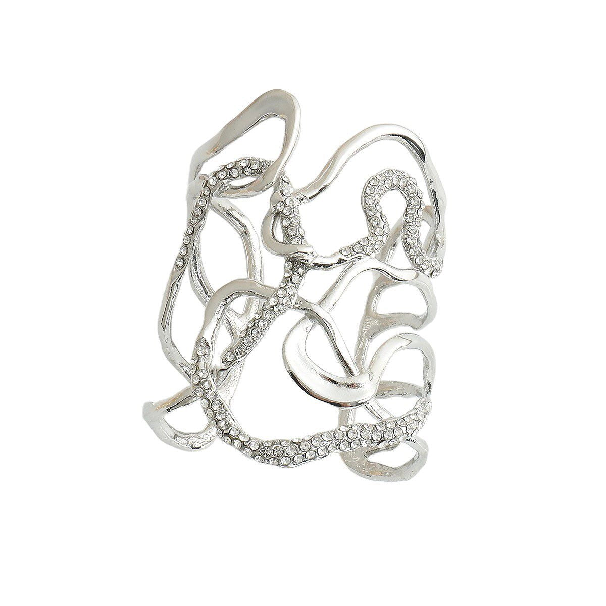 Rhinestone Vine Twisted Bangle Bracelet [Y06Z2MRD]