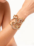 Rhinestone Vine Twisted Bangle Bracelet [MIHO10LX]