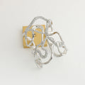 Rhinestone Vine Twisted Bangle Bracelet [5MN0VJ19]