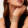 Rhinestone Vine Twisted Bangle Bracelet [BAYICSQ5]
