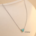 Rhyleigh Iridescent Triangle Necklace [LBCOLHMT]
