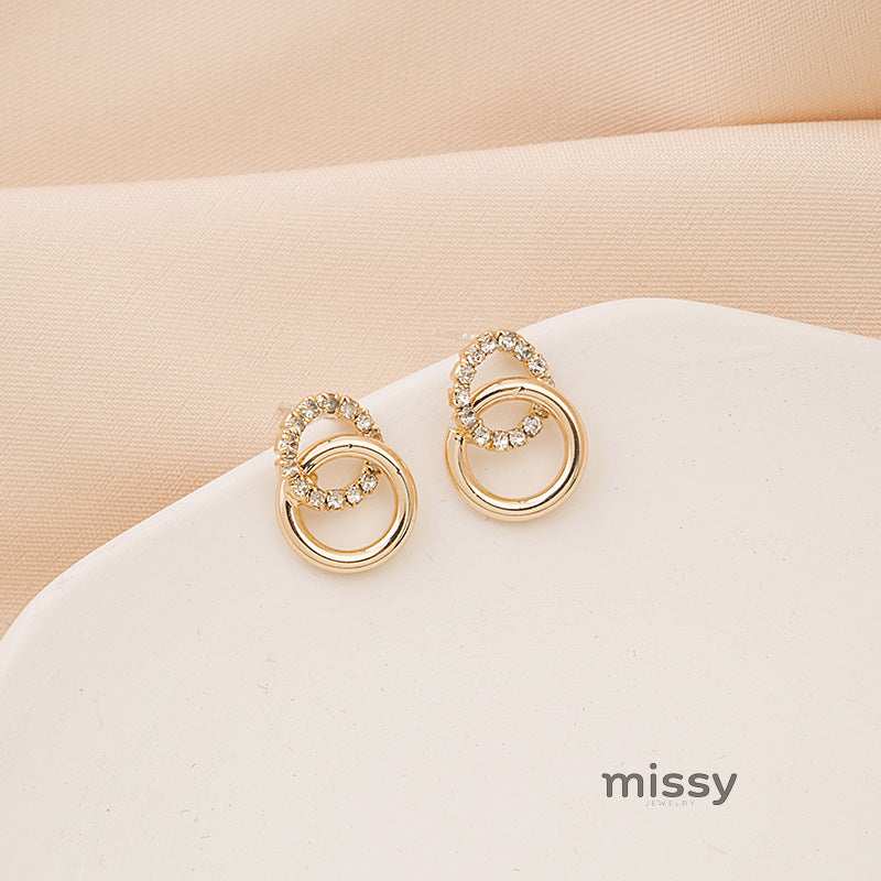 Rishika Rhinestone Hoop Earrings [XM2T3JXS]