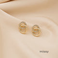 Rishika Rhinestone Hoop Earrings [NOC920VU]