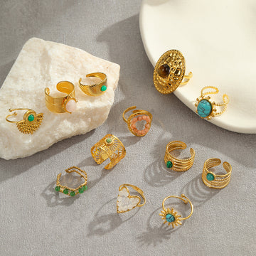 Riva Vintage Stone Statement Ring [F0IZPUDU]