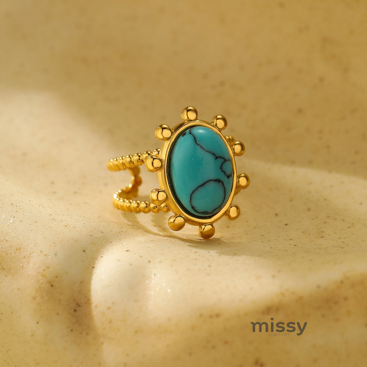 Riva Vintage Stone Statement Ring [422EVS93]