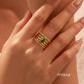 Riva Vintage Stone Statement Ring [3IQNQA0P]