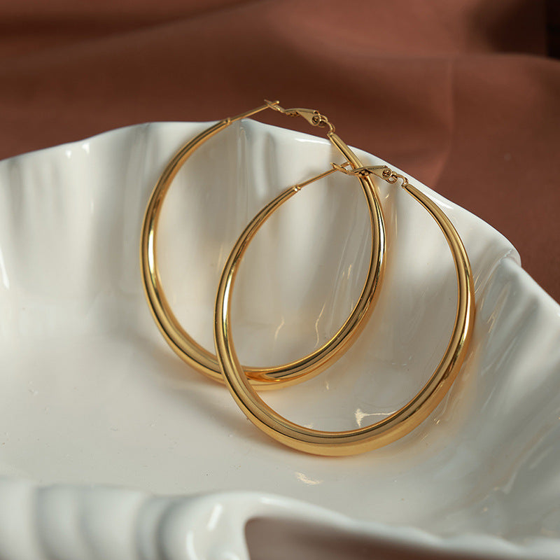 Rivka Statement Hoop Earrings [LFHI40ME]