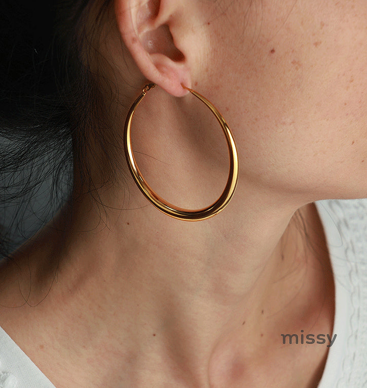 Rivka Statement Hoop Earrings [3RO1SFGB]