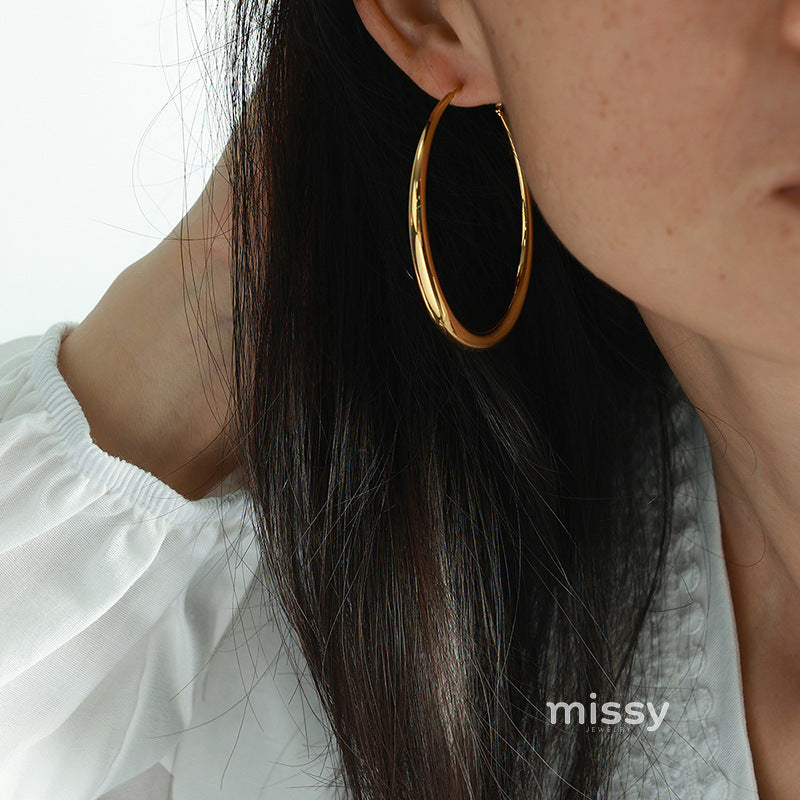 Rivka Statement Hoop Earrings [GV25AWTG]