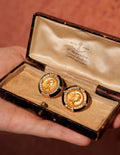 Roman Coin Round Earrings [J9FCPDLV]