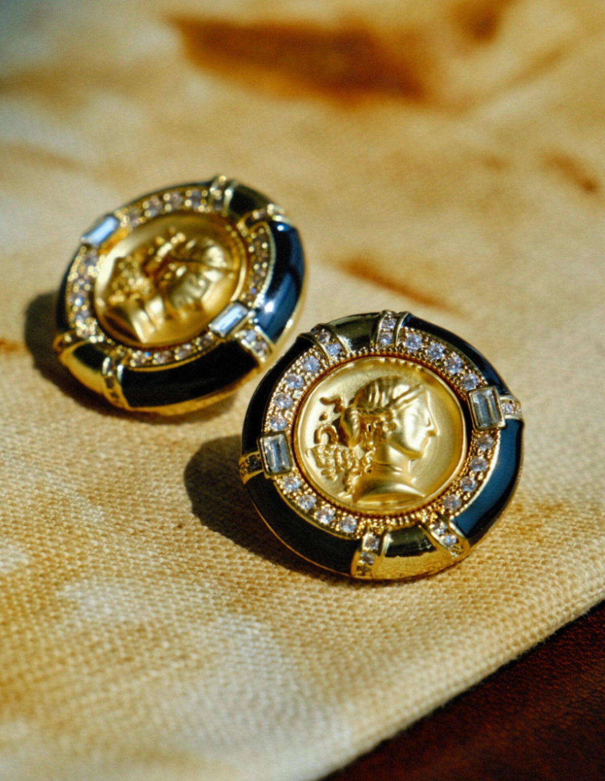 Roman Coin Round Earrings [00KKZW45]
