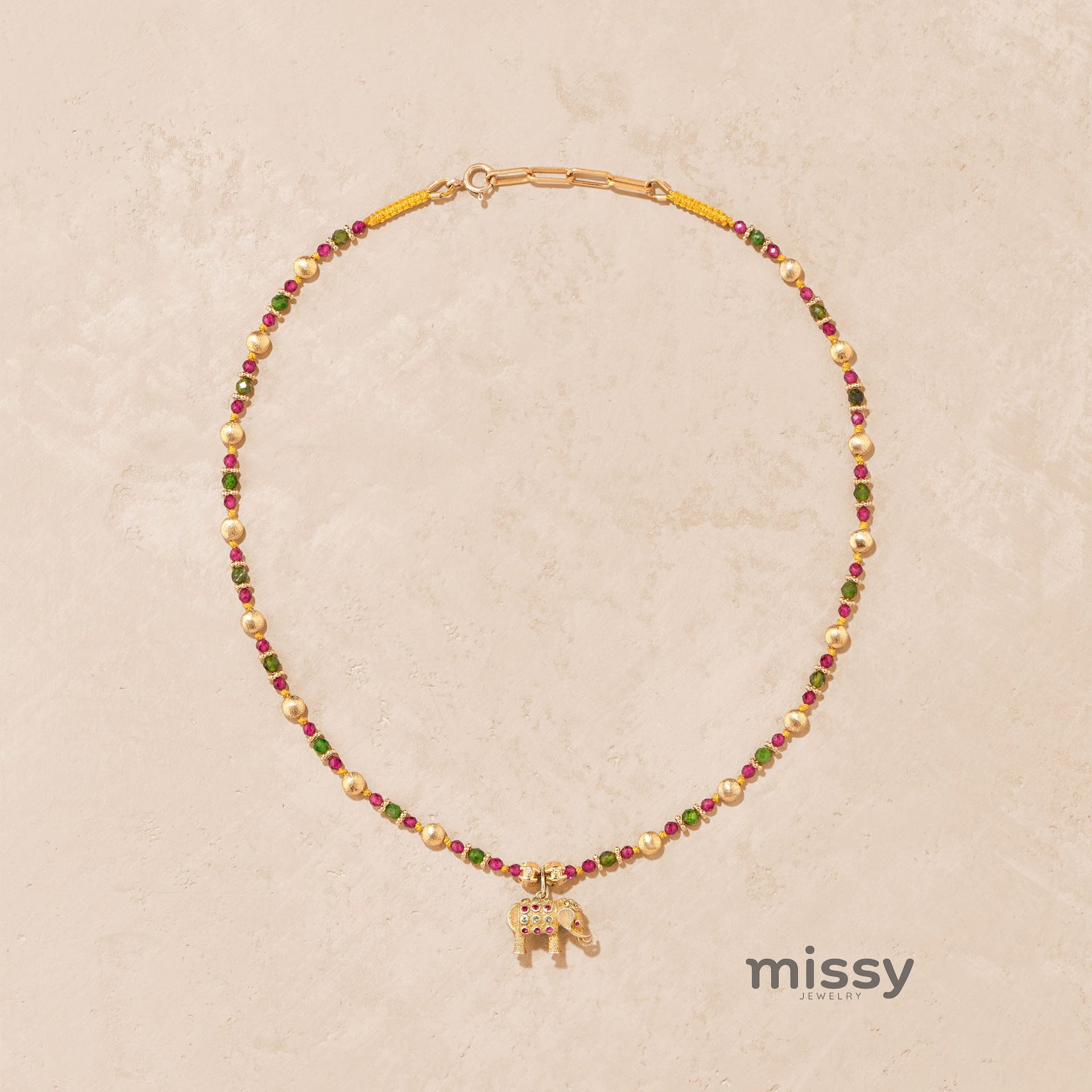 Ronni Beaded Charm Necklace [AATKZBTN]