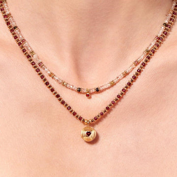 Ronni Beaded Charm Necklace [BMB21KCZ]