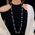 Rosaleen Pleated Pearl Necklace [B0J7YRNY]