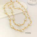 Rosaleen Pleated Pearl Necklace [K5O384E6]