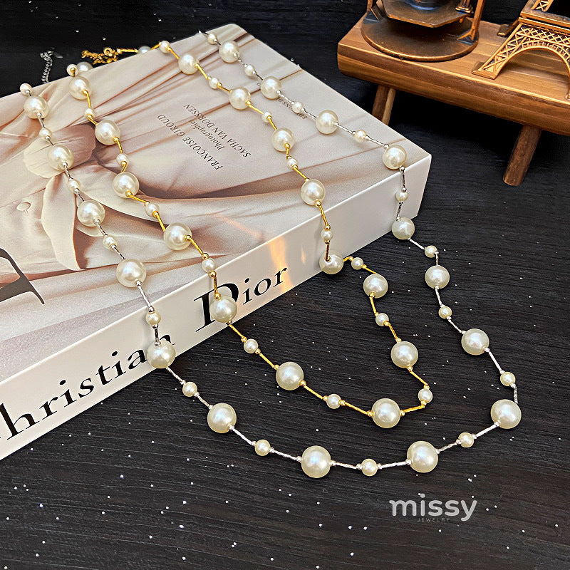 Rosaleen Pleated Pearl Necklace [61V2IEQ0]