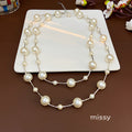 Rosaleen Pleated Pearl Necklace [BGN5VG16]