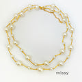 Rosaleen Pleated Pearl Necklace [RPM6TRLN]