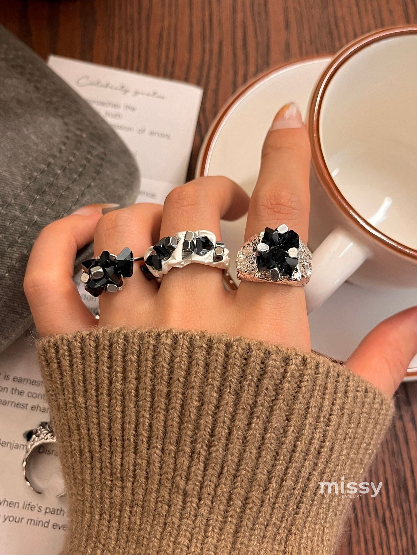 Rosalinda Organic Lava Ring [8EPYQCDO]