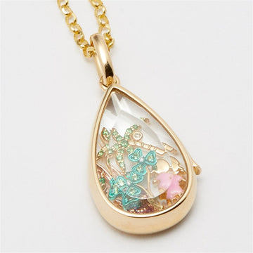 Rosaline Ocean Drop Locket Necklace [R2N2UZNO]