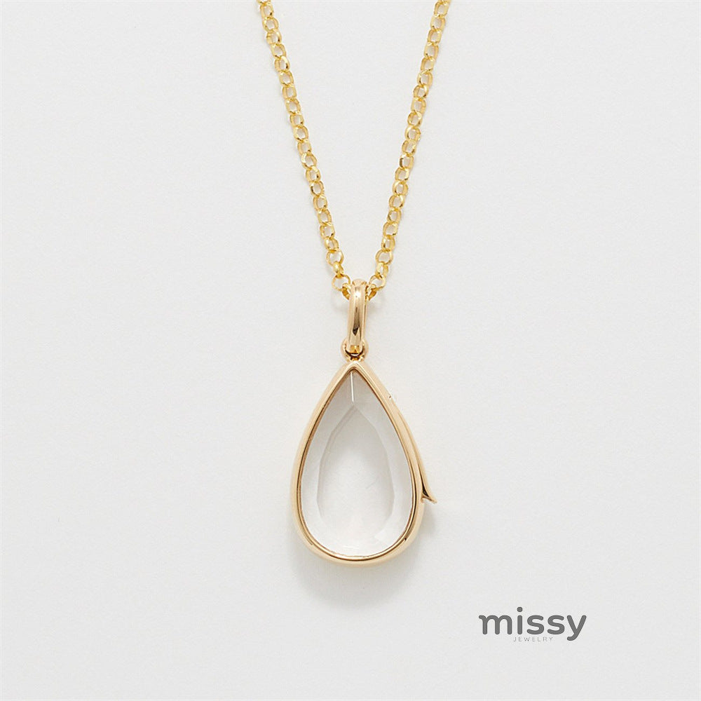 Rosaline Ocean Drop Locket Necklace [ECGGY8YJ]